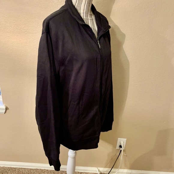 NWT Zip-Up Sweatshirt XL Black Amazon Essentials Long-Sleeve Side Pockets Cotton - Picture 5 of 16